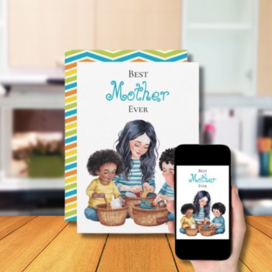 Carte Meilleure mère jamais conçue Moment de liaison ent
