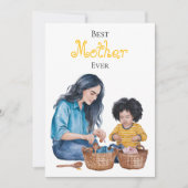Carte Meilleure mère qui soit, conception du moment de l (Devant)