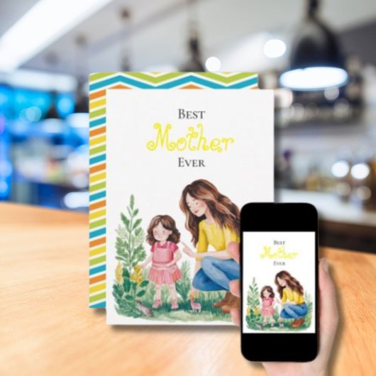 Carte Meilleure mère qui soit Conception du moment de li