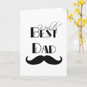 Carte Meilleure moustache papa du monde (Fleur jaune)