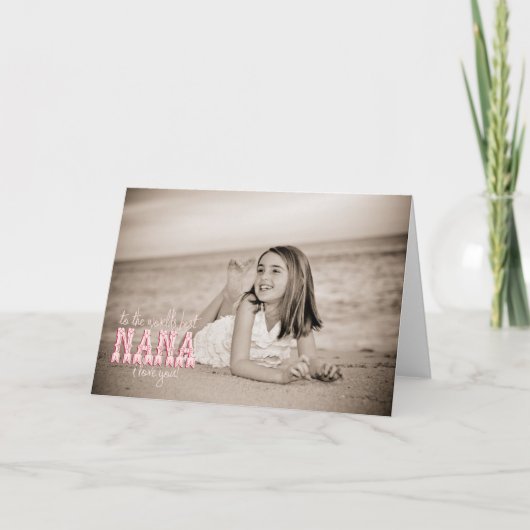 Carte Meilleure Nana du monde, je t'aime ! (Devant)