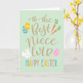 Carte Meilleure Nièce de Tous les Temps Typographie Joye (Fleur jaune)