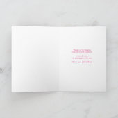Carte Meilleure nièce ever 46e anniversaire typographie  (Intérieur)