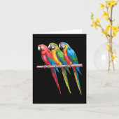 Carte Meilleure œuvre d'art de perroquet pour hommes fem (Fleur jaune)