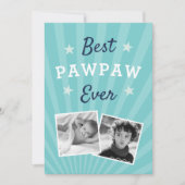 Carte Meilleure Pawpaw jamais | Photo Fête des pères pla (Devant)