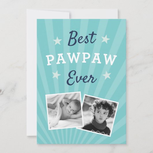 Carte Meilleure Pawpaw jamais | Photo Fête des pères pla (Devant)