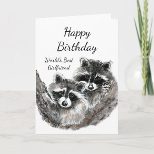Carte Meilleure petite amie du monde Anniversaire Raton