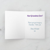 Carte Meilleure photo de grand-mère (Intérieur)