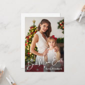 Carte Meilleure photo personnalisée jamais vue par maman (Devant/Arrière en situation)