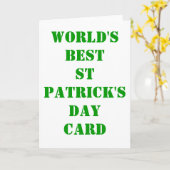 Carte Meilleure Saint Patrick du monde (Fleur jaune)