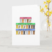 Carte Meilleure soeur au monde Joyeux chats d'anniversai (Fleur jaune)