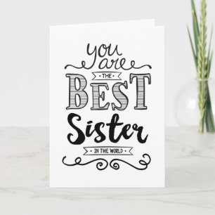 Carte Meilleure Soeur dans le monde Anniversaire