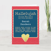 Carte Meilleure Soeur En Droit Anniversaire (Devant)