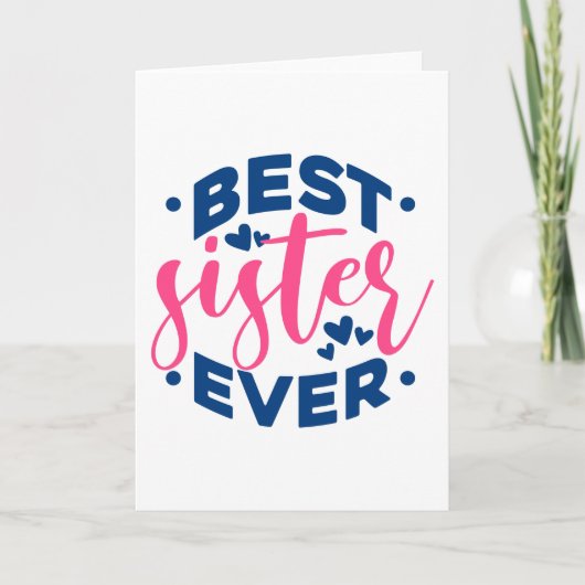 Carte Meilleure Sœur Ever (Devant)