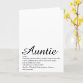 Carte Meilleure Tante au Monde Définition Script (Fleur jaune)