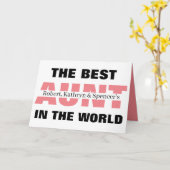 Carte Meilleure Tante Au Monde Personnalisée (Fleur jaune)