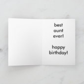 Carte Meilleure tante jamais (Intérieur)