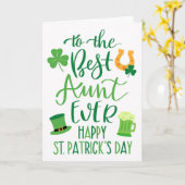 Carte Meilleure Tante pour la Saint-Patrick (Fleur jaune)