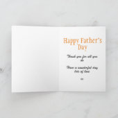 Carte Meilleure typographie bleu Stepdad Ever (Intérieur)