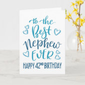Carte Meilleure typographie de Nephew Ever 42e anniversa (Fleur jaune)