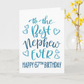 Carte Meilleure typographie de Nephew Ever 67ème Anniver (Fleur jaune)
