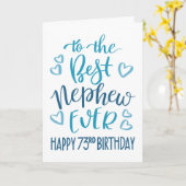 Carte Meilleure typographie de Nephew Ever 73ème anniver (Fleur jaune)