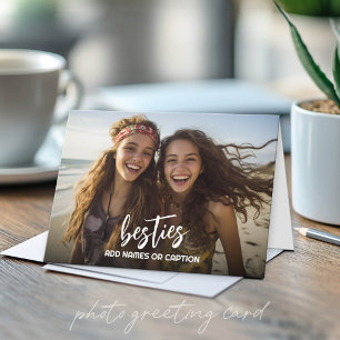 Carte Meilleures amies avec photo et texte personnalisé