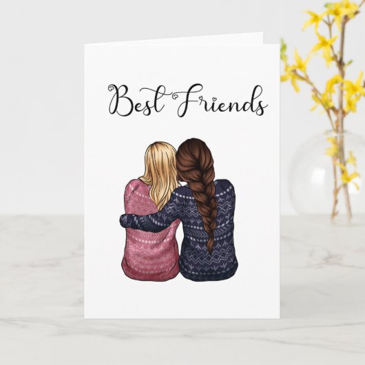 Carte Meilleurs amis (Fleur jaune)