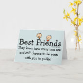 Carte Meilleurs Amis Drôle Dire (Fleur jaune)