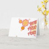 Carte Meilleurs Amis Pour Les Fleurs Roses Orange Partie (Fleur jaune)
