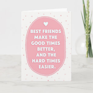 Carte Meilleurs Amis Rendent la Vie Meilleure