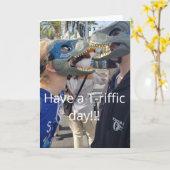 Carte Meilleurs amis T-rex (Fleur jaune)