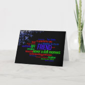 Carte Meilleurs devis d'ami Phrases Word Art Card (Devant)