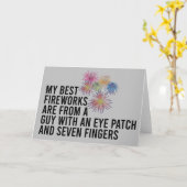 Carte Meilleurs feux d'artifice Funny Pyrotechnie 4 juil (Fleur jaune)