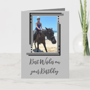 Carte Meilleurs voeux ajouter le gris photo