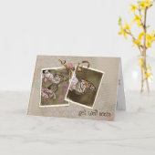 Carte Meilleurs Vœux de Bon rétablissement Papillons (Fleur jaune)