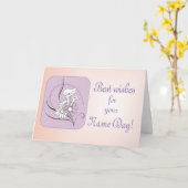 Carte Meilleurs voeux de jour (Fleur jaune)