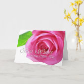 Carte Meilleurs voeux, jour du nom, rose (Fleur jaune)