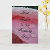 Carte Meilleurs voeux le jour de votre mariage (Fleur jaune)