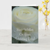 Carte Meilleurs voeux le jour de votre mariage (Fleur jaune)