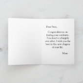 Carte Meilleurs voeux Mariée Mariage simple (Intérieur)