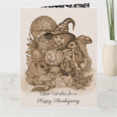 Carte Meilleurs voeux pour un Bon thanksgiving (Devant)