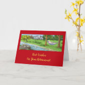 Carte Meilleurs vœux pour votre retraite Lecture dans un (Fleur jaune)