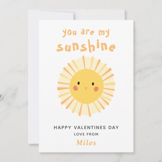 Carte Mélange jaune soleil illustration valentines jour (Devant)