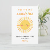 Carte Mélange jaune soleil illustration valentines jour (Debout devant)