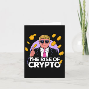 Carte Mélange Montée De Crypto Bitcoin Trump À La Lune