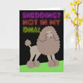 Carte Mélange Poodle Shedding Pas dans mon ADN (Fleur jaune)