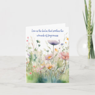 Carte Mélange printanier aquarelle enchanteur pour occas