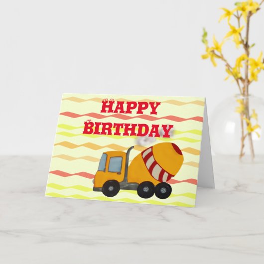 Carte Mélangeur concret jaune et rouge (Fleur jaune)