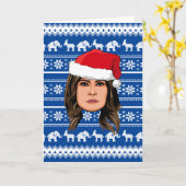 Carte MELANIA TRUMP Noël (Fleur jaune)